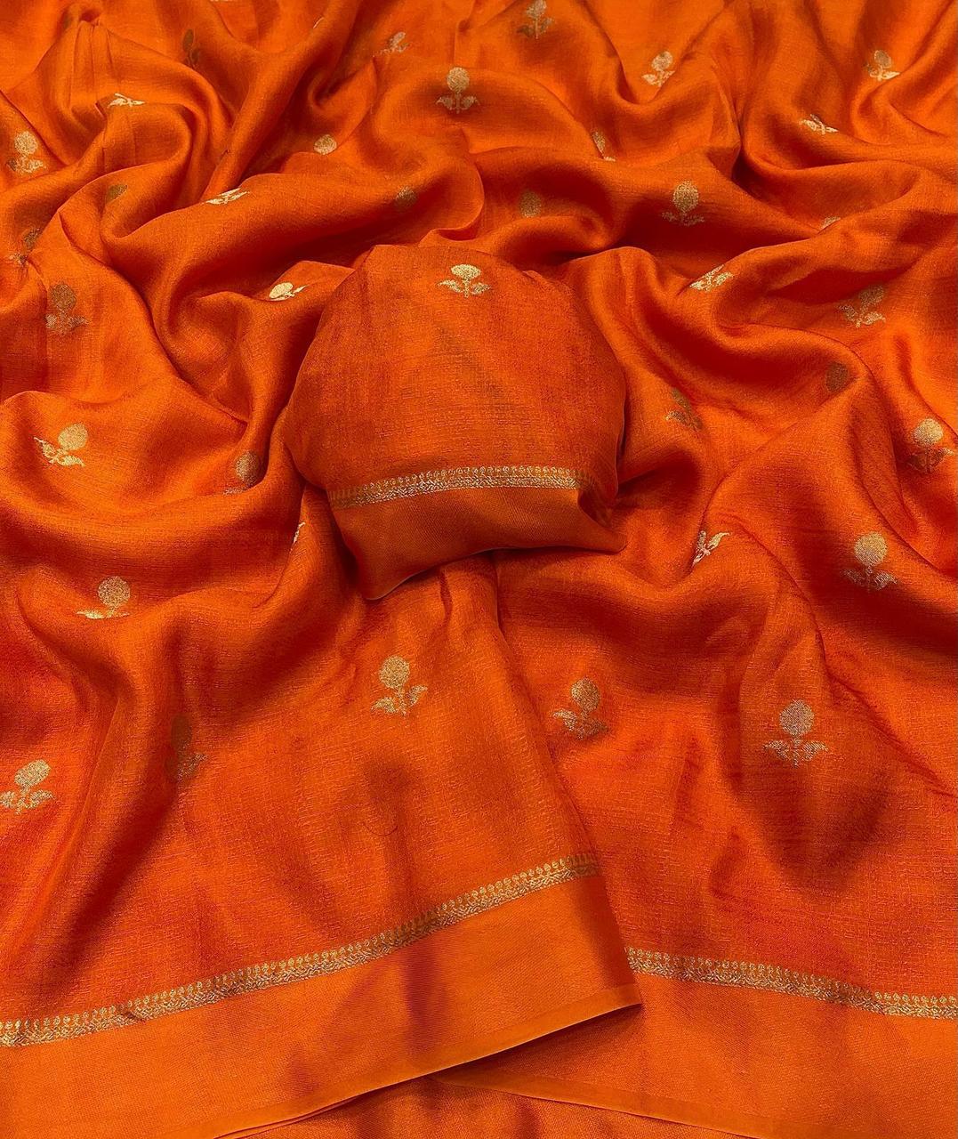 Viscose khadi silk saree