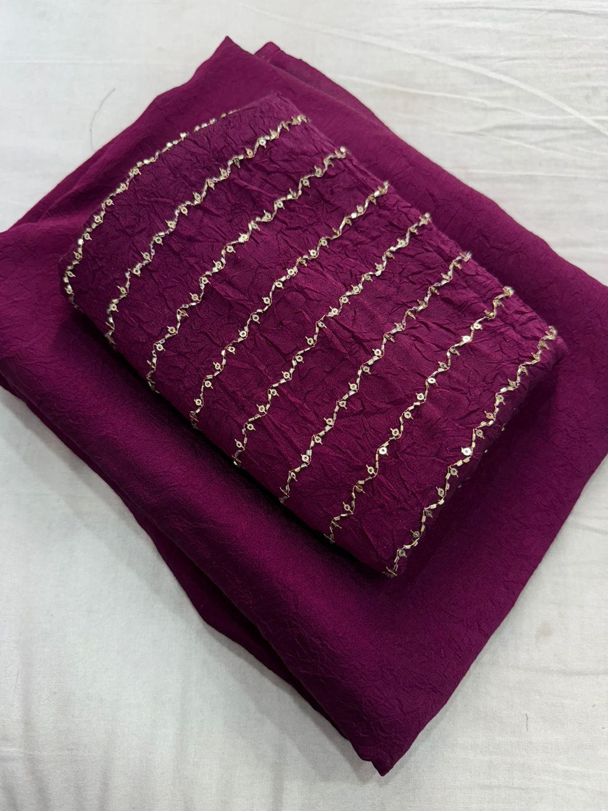 Rangoli crush with katli hand work