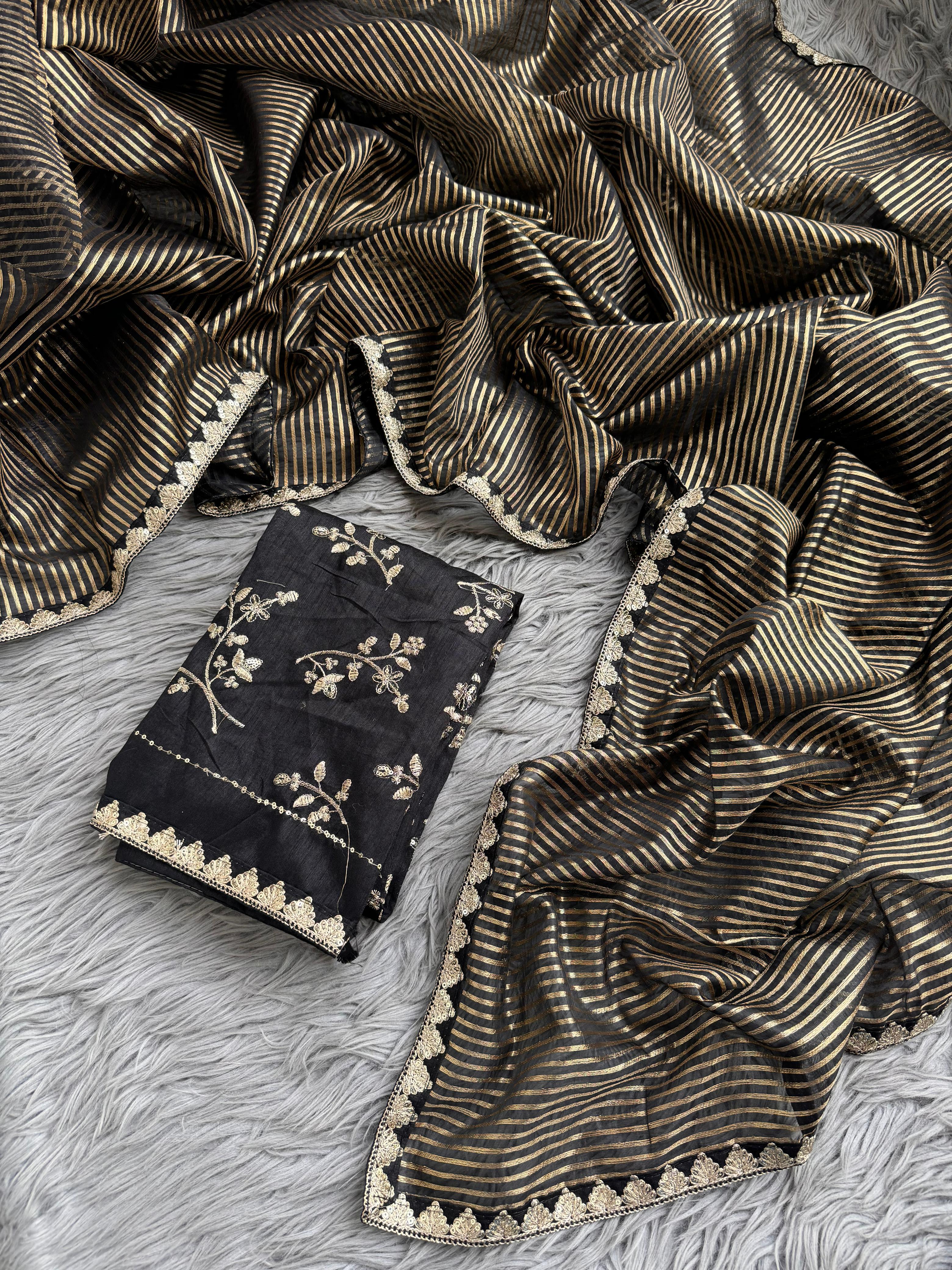 Trisha inspired soft oraganza saree