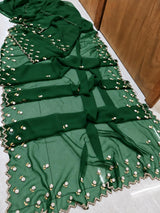 Handwork georgette saree