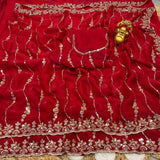Space silk gold beads work saree