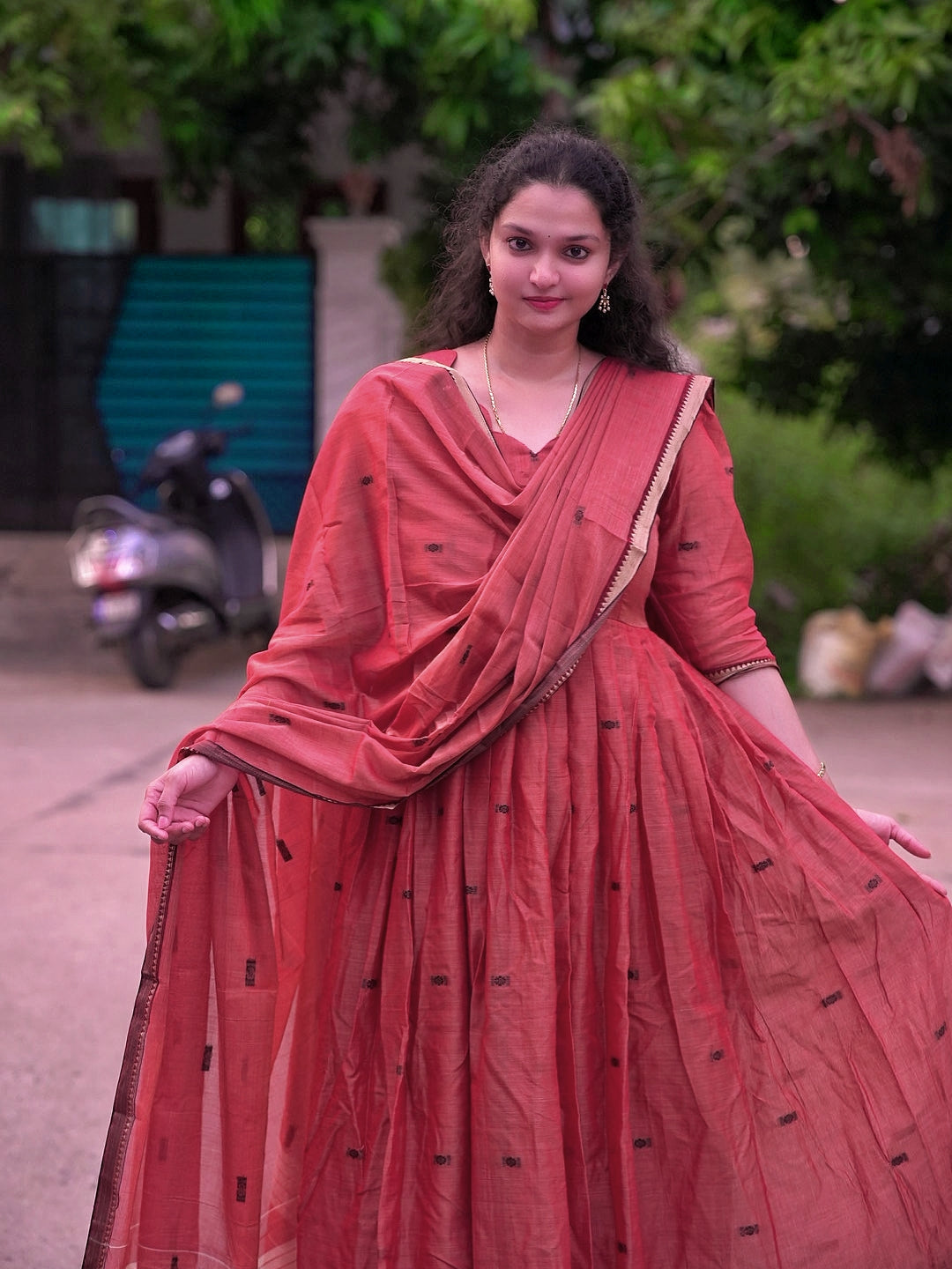 Narayanpeta buttis small boarder dress material set