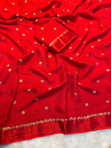 Jute silk viscose buttis saree
