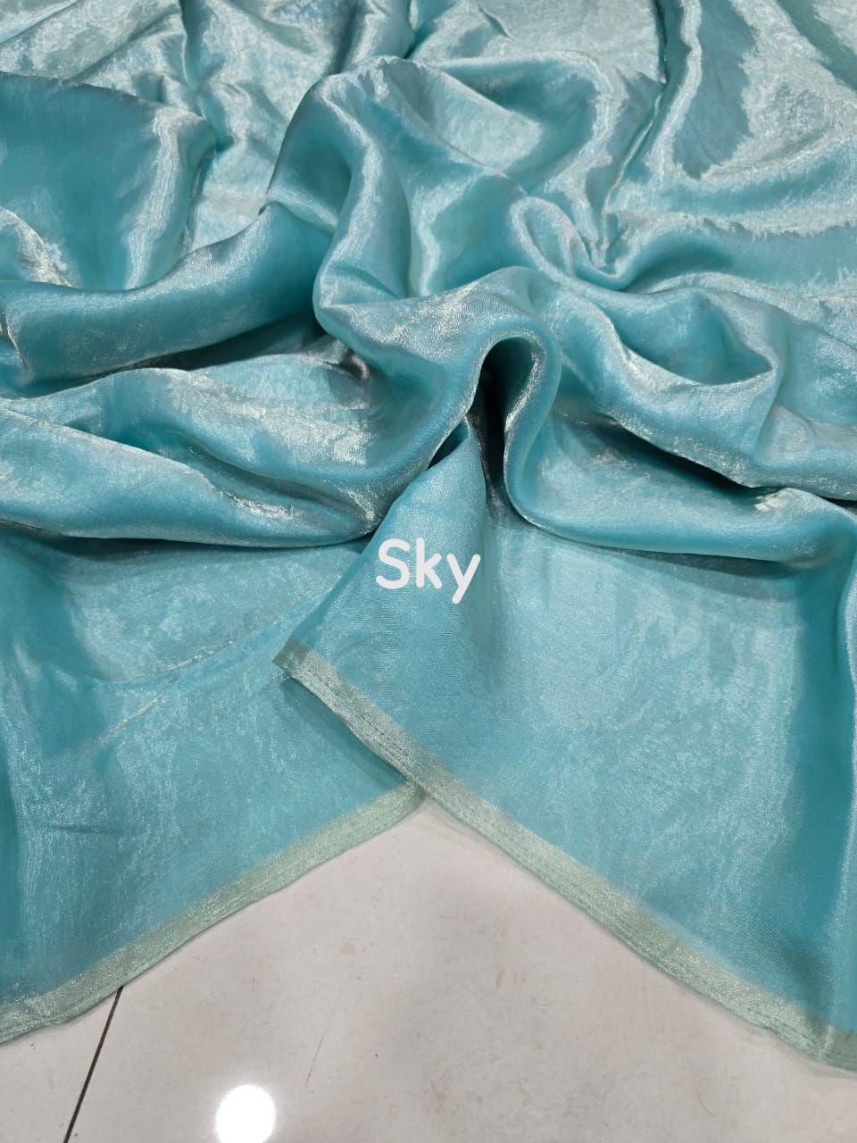 Plain Space silk dual tone saree