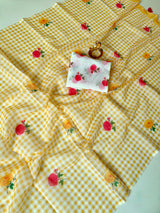 Lenin Cotton checks saree