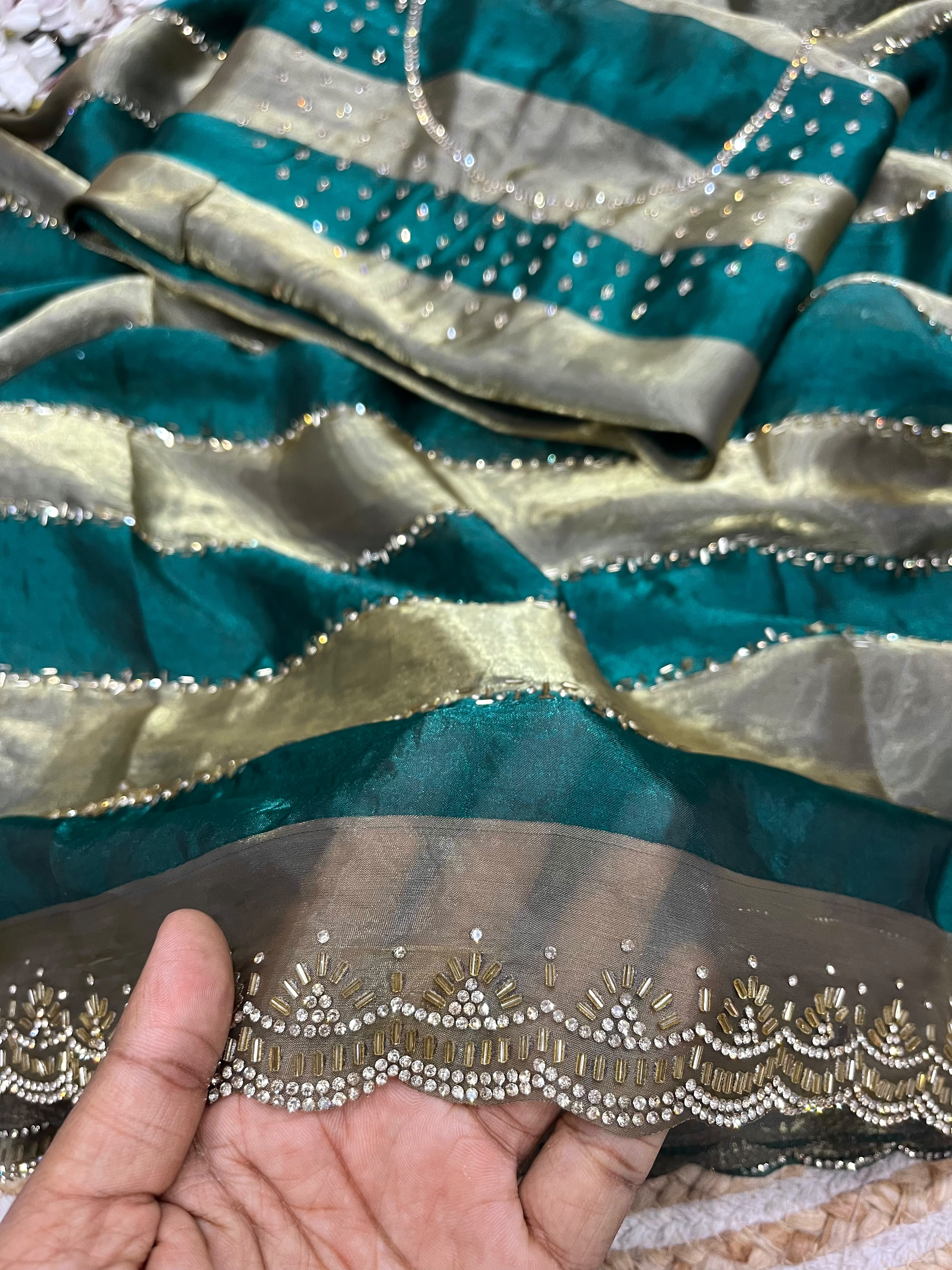 Space silk soft siroski diamond sarees