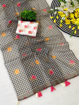 Lenin Cotton checks saree