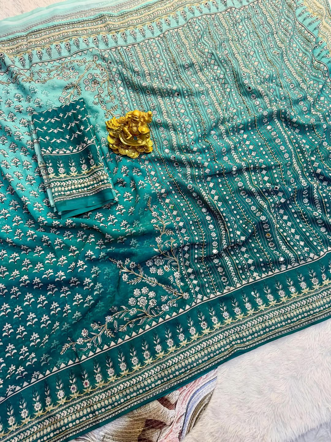 Kareena Kapoor inspired multi shade saree