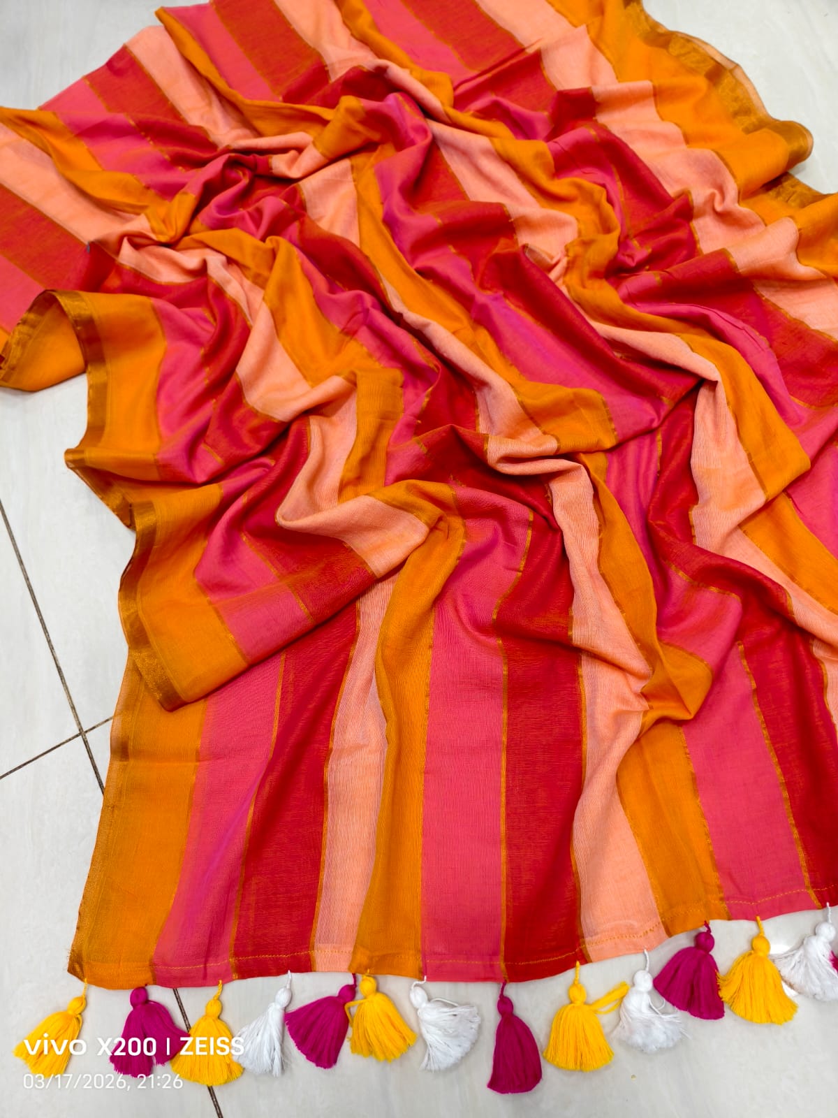 Mul Cotton 120 count saree