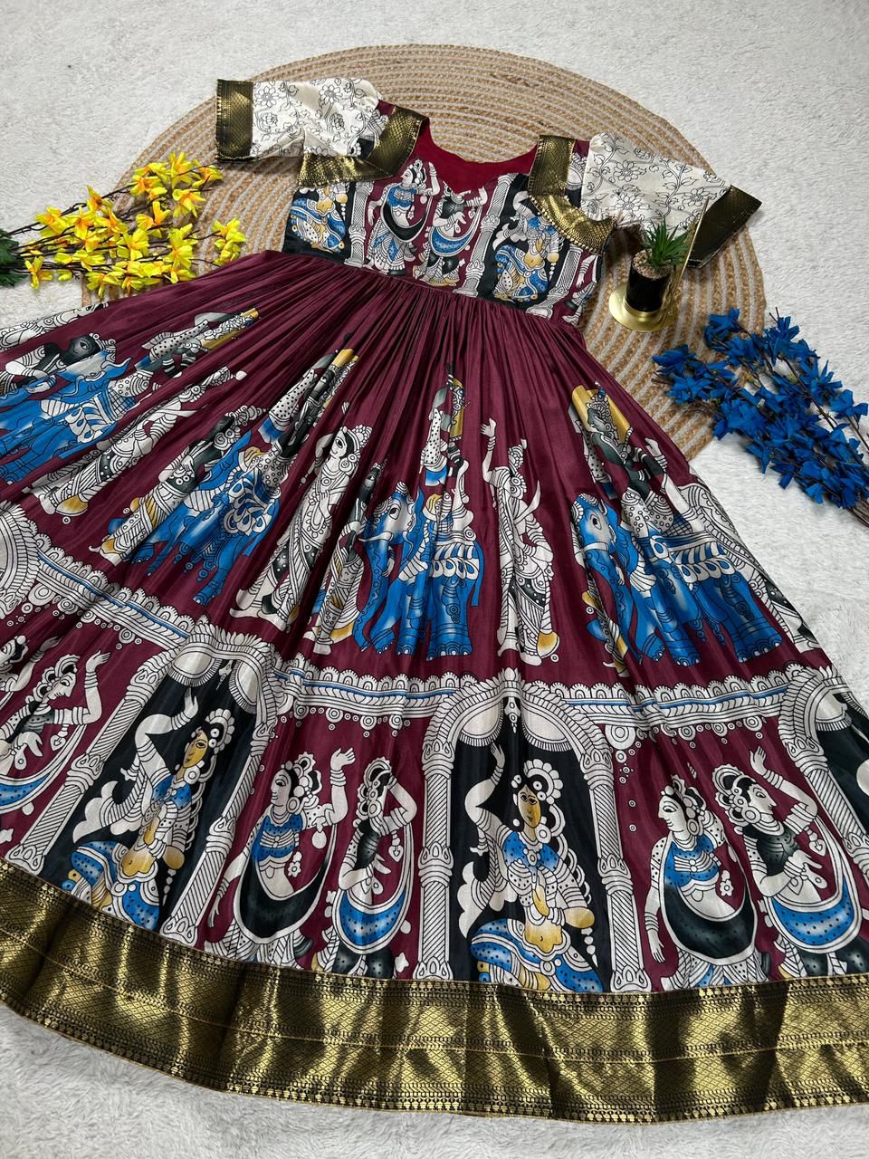 Muslin Cotton Kalamkari Frock