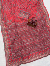 Kareena Kapoor inspired Premium georgette ajrak saree