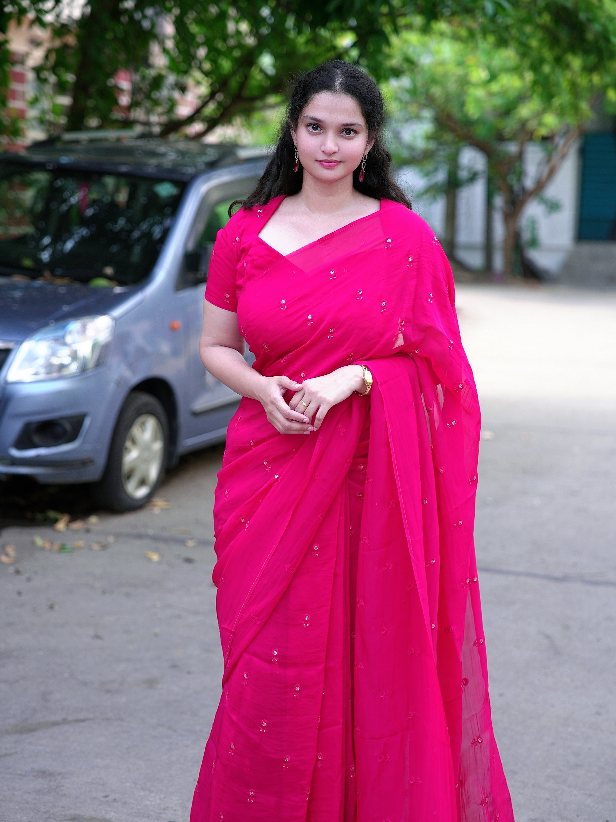 Viscose Organza saree