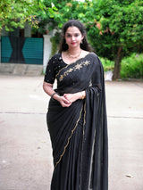 Rangoli crush pure handwork saree