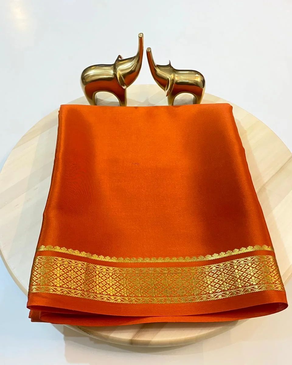 Mysore silk saree gap boarder