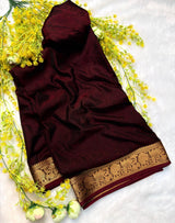 Zari Weaving Marshmellow Georgette Silk Saree