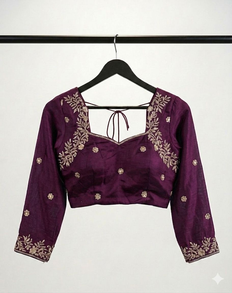 Madhuri Purple fully stitched lehanga