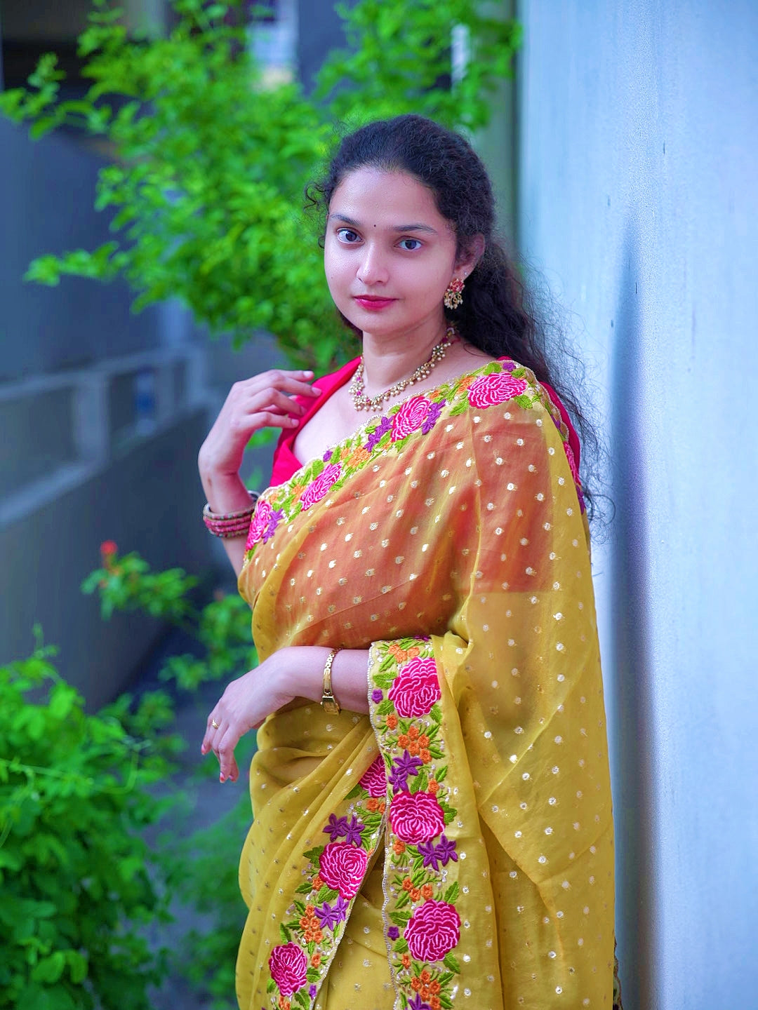 Fancy moss silk georgette soft saree
