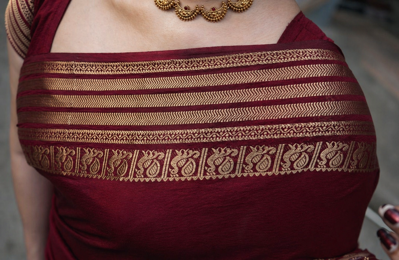 Mysore silk big boarder saree