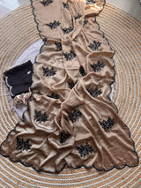 Rangoli silk saree embroidery buttis