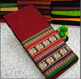 Narayanapeta Handloom cotton peacock Boarder saree