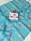Lenin Cotton checks saree