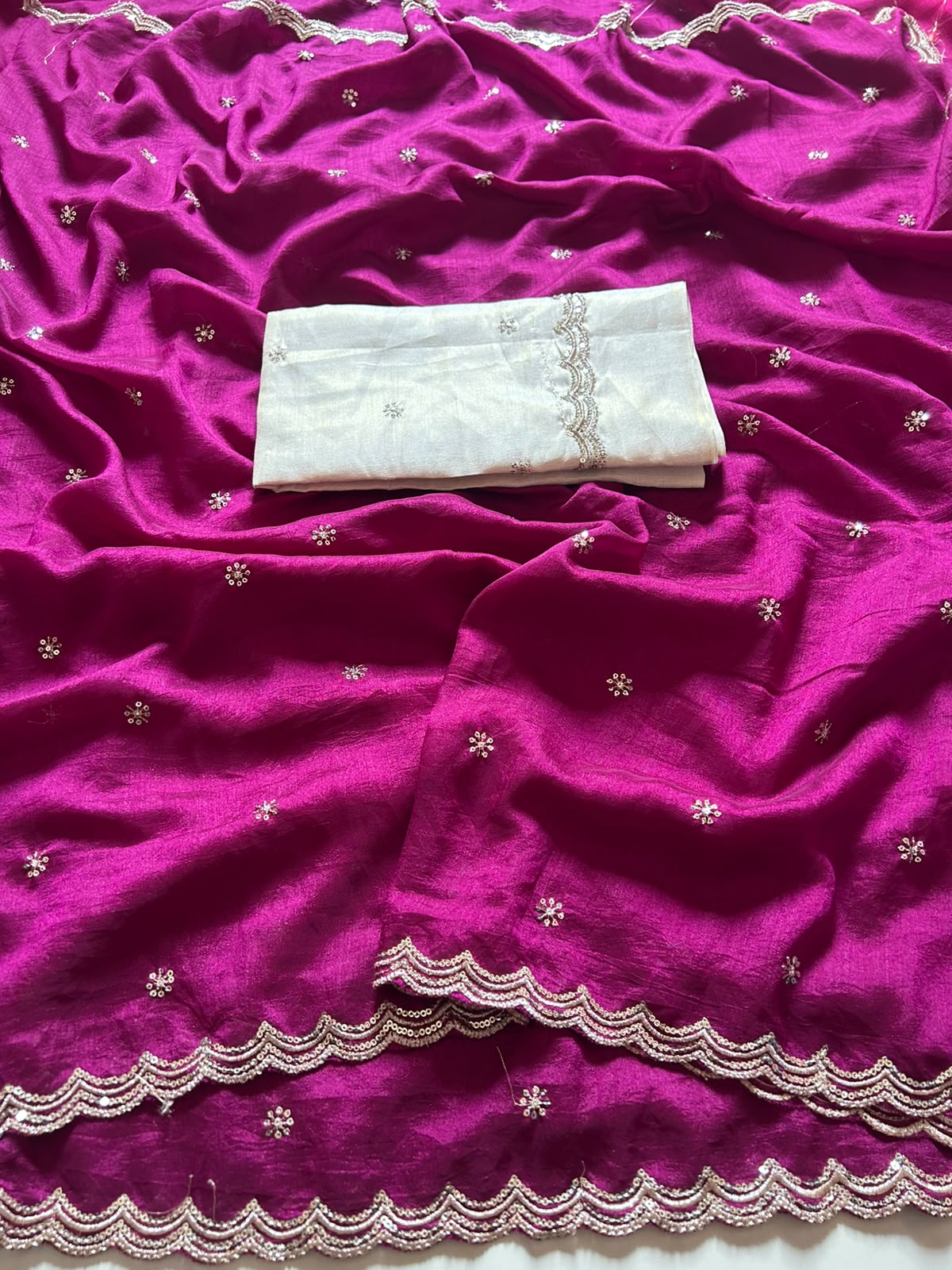 Vichitra silk grand party wear saree