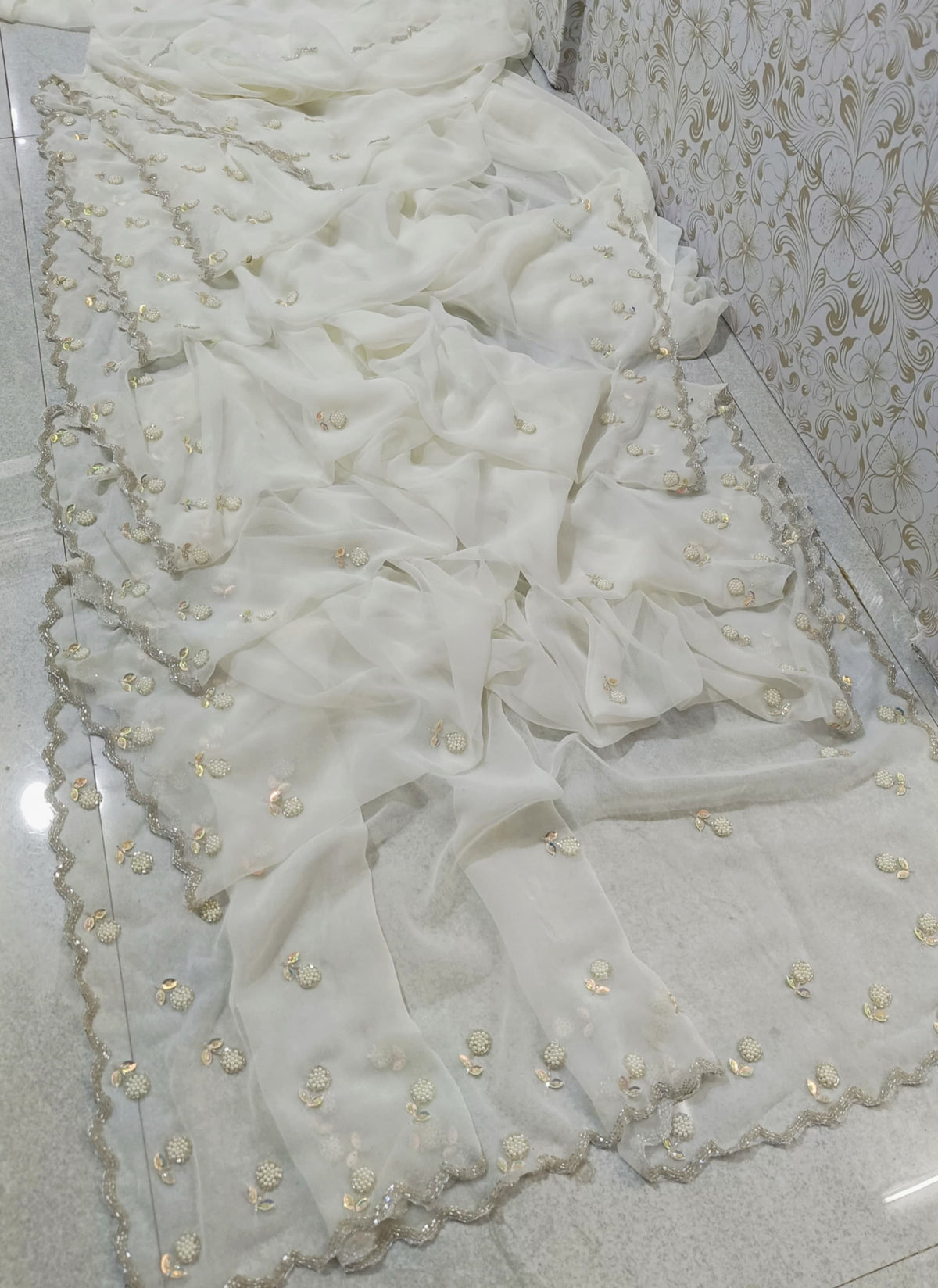 Handwork georgette saree