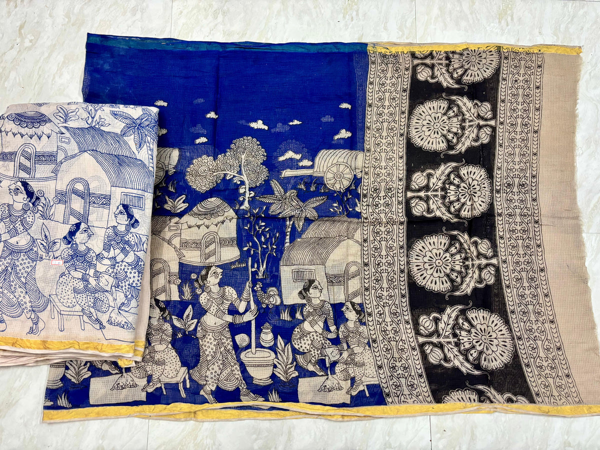 Kota cotton pure kalamkari dress material