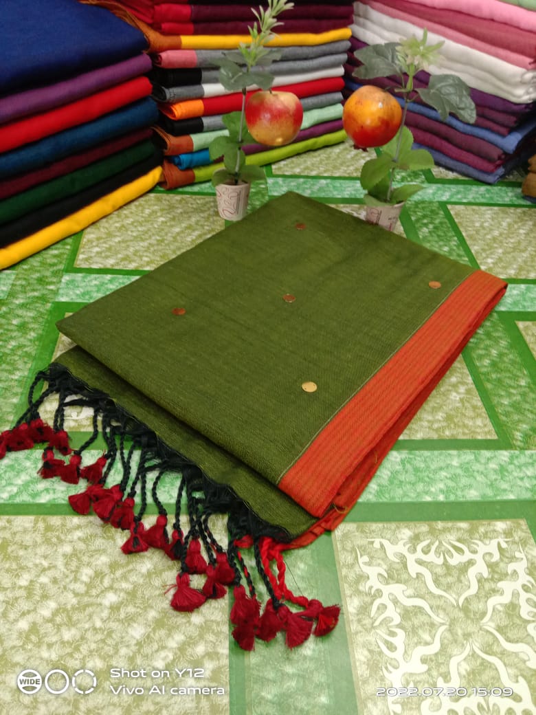 Khadi cotton gini work saree