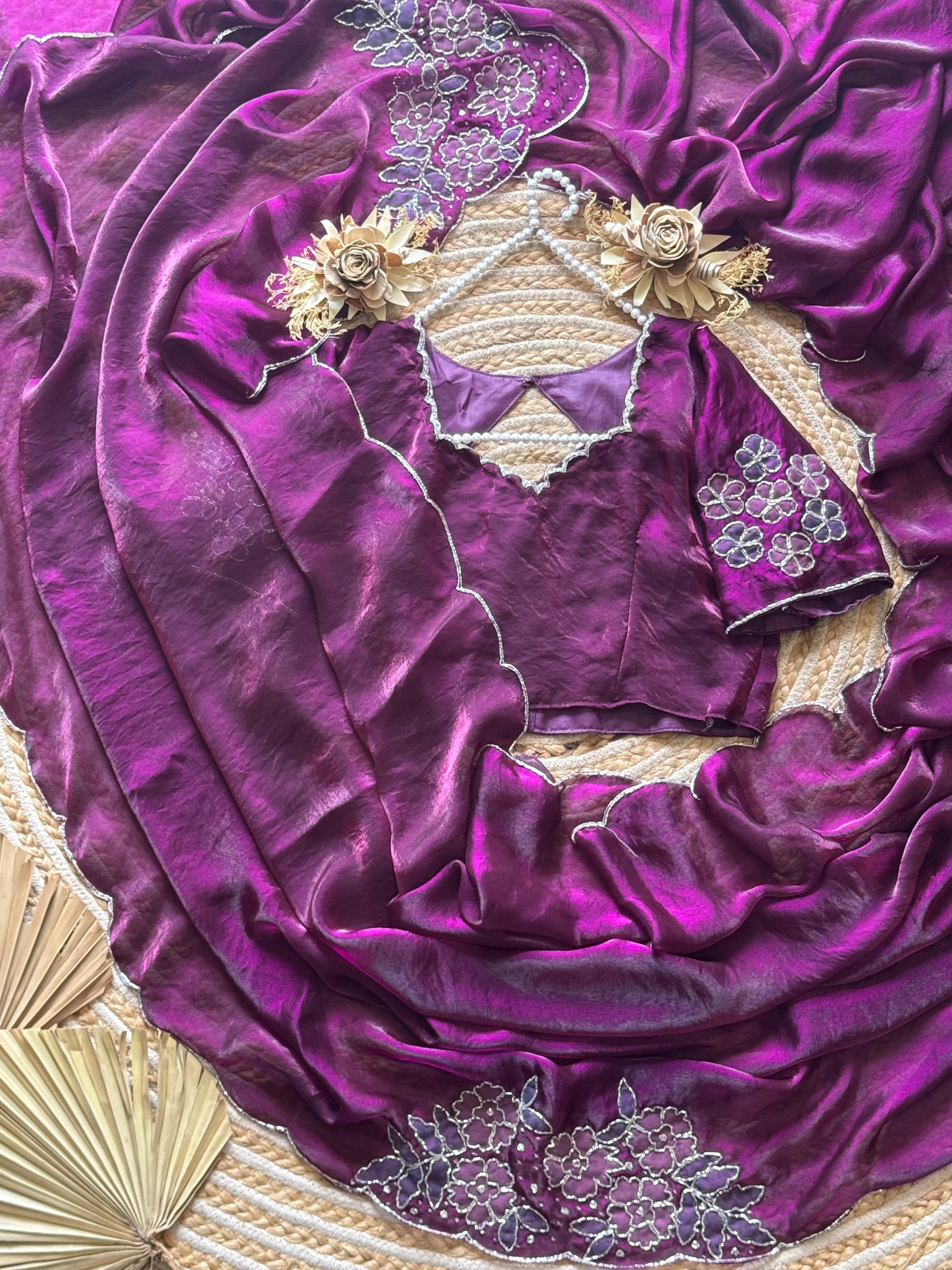 Exclusive space silk party wear saree