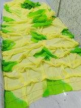 Chiffon butties shibori dye saree