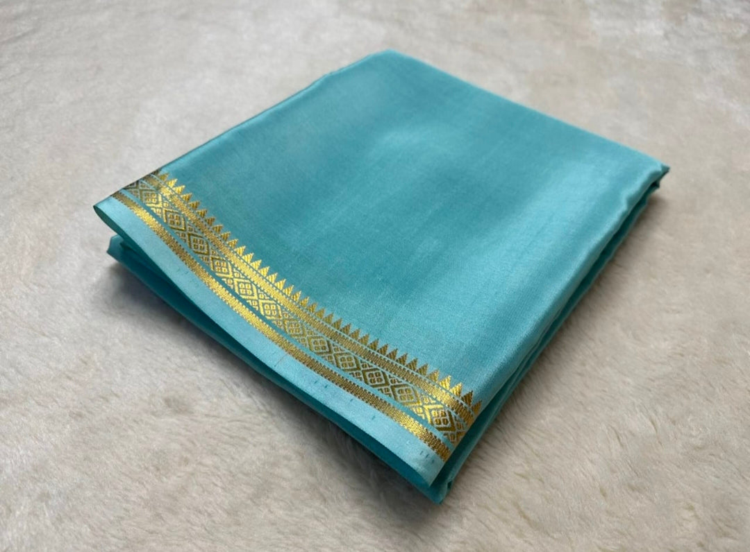 Semi Mysore silk temple boarder