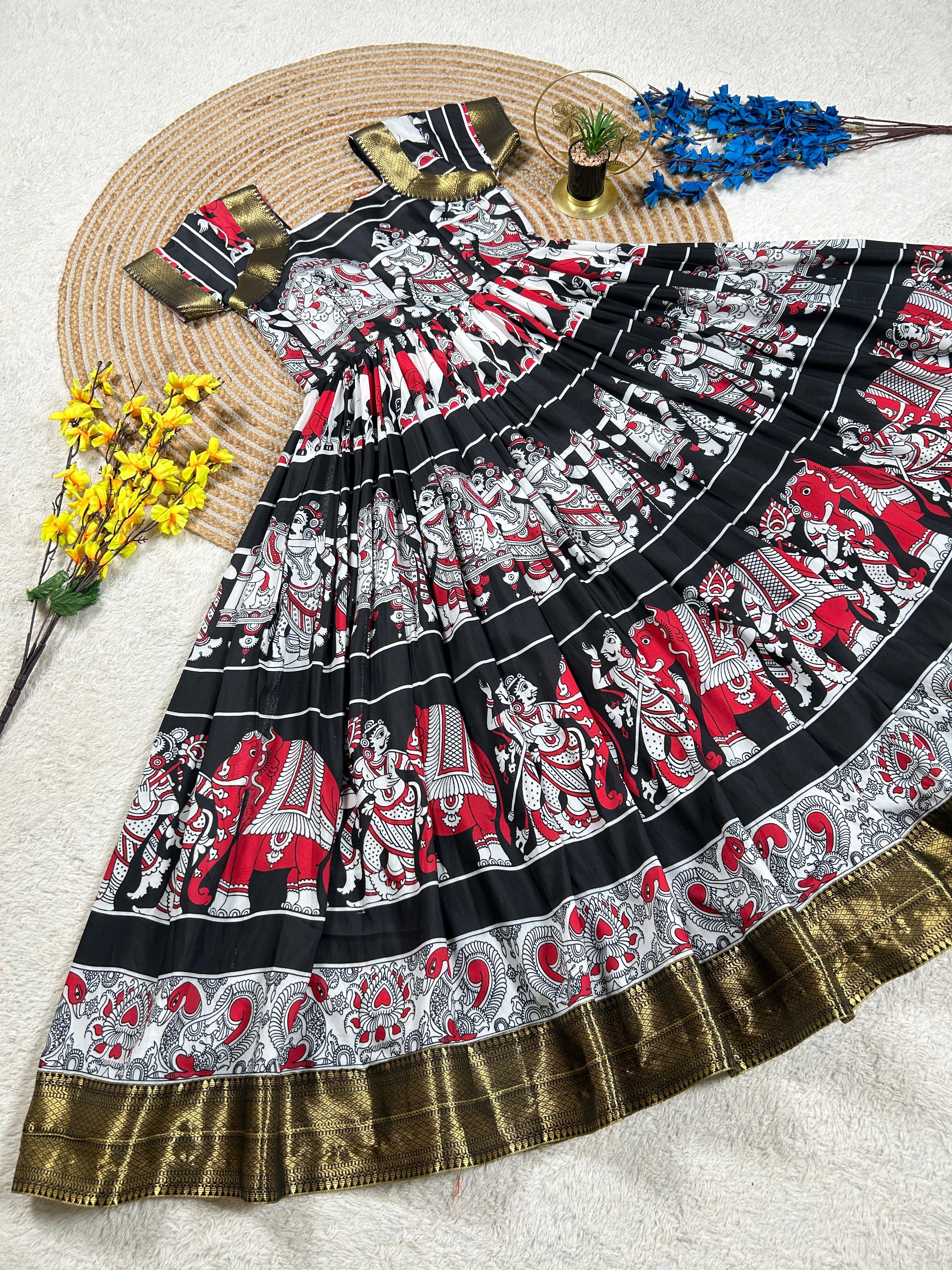 Muslin Cotton Kalamkari Frock