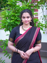Narayanpeta Nizam boarder mercerised cotton saree