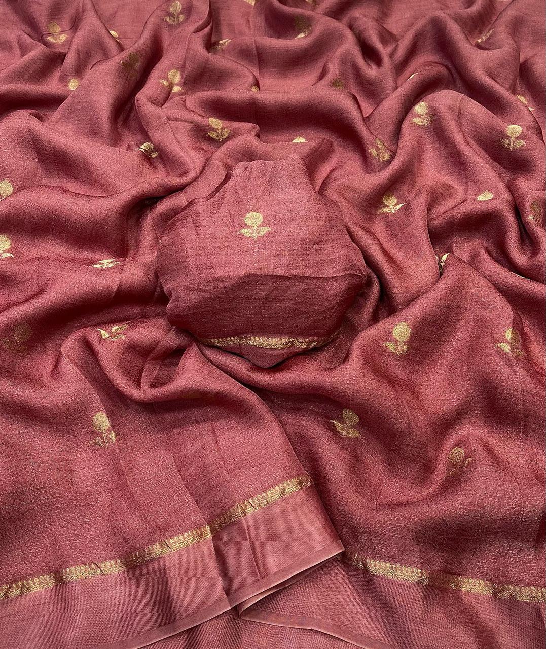 Viscose khadi silk saree