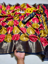 Marshmallow Matte Georgette Rangkat Saree