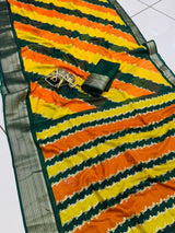Marshmallow Matte Georgette Rangkat Saree