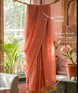 Mul Cotton gini work saree