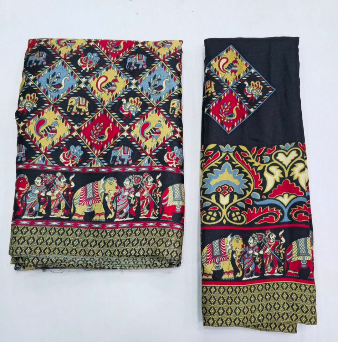 Original Pashmeena saree with Shawl