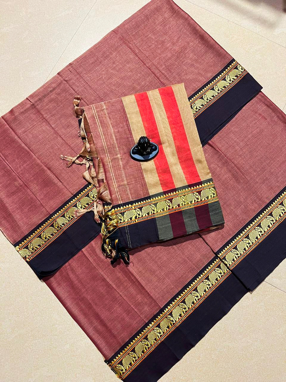 Narayanpeta Elephant Big boarder dress material