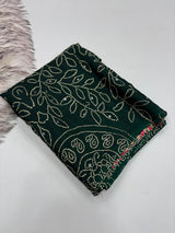 Ajrak design crepe silk mirror saree