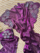 Exclusive space silk party wear saree