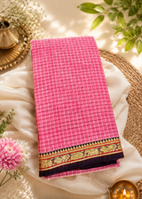 Narayanpeta samantha inspired checks saree