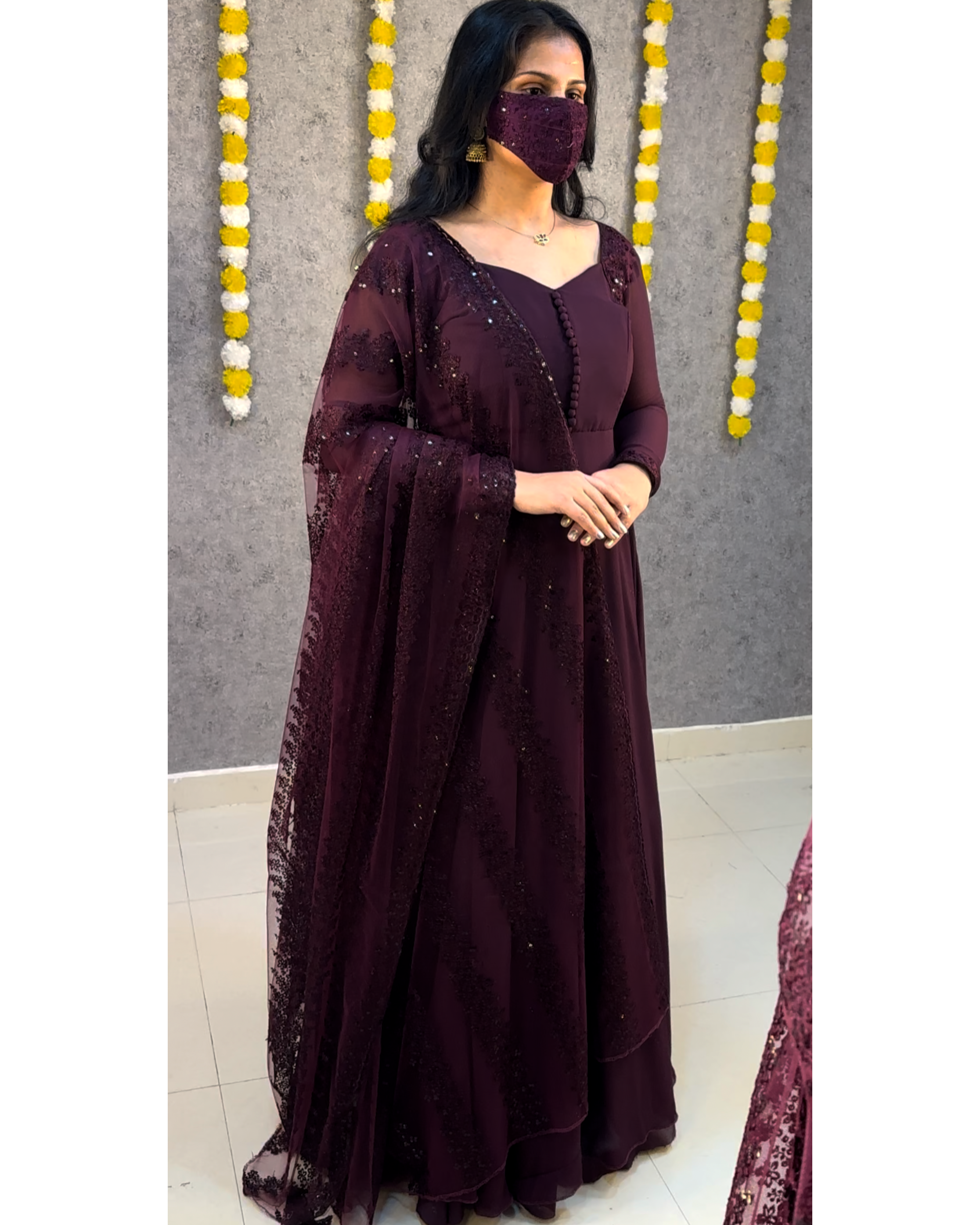 Beautiful Georgette Gown with Duppatta