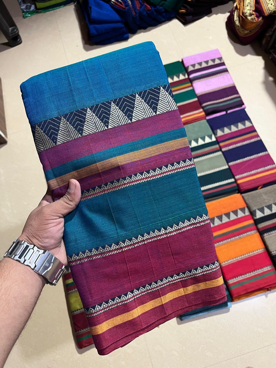 Narayanpeta kanchi style temple boarder saree