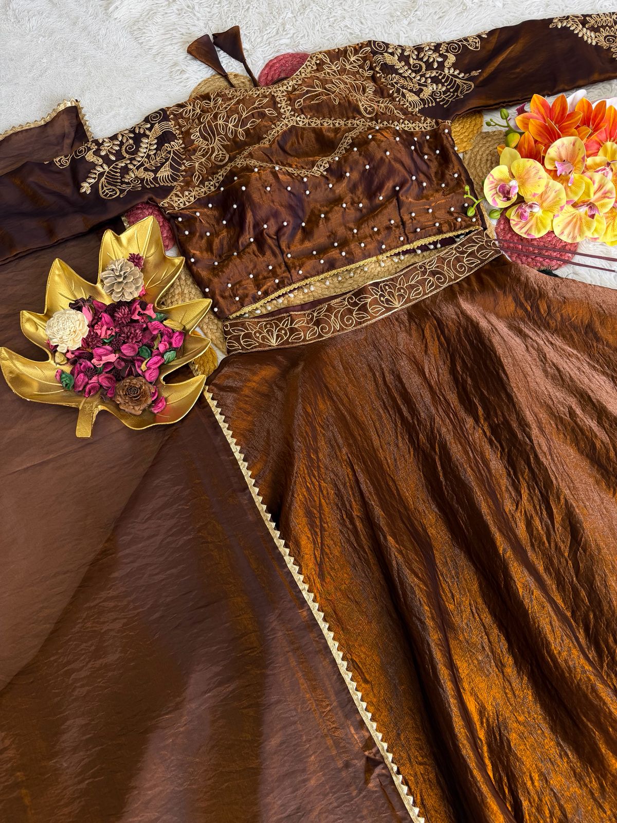 Space silk elegant lehanga set