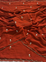 Rangoli handwork sunflower saree