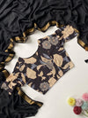 Pure mul cotton with cotton printed blouse