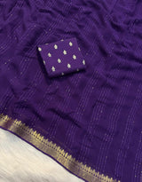 Viscose georgette sequins saree