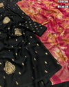Moss chiffon shibori pallu saree